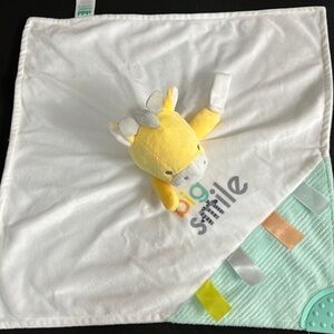 Carter's Giraffe Baby Security Blanket Lovey Rattle Teether Paci Holder Toy